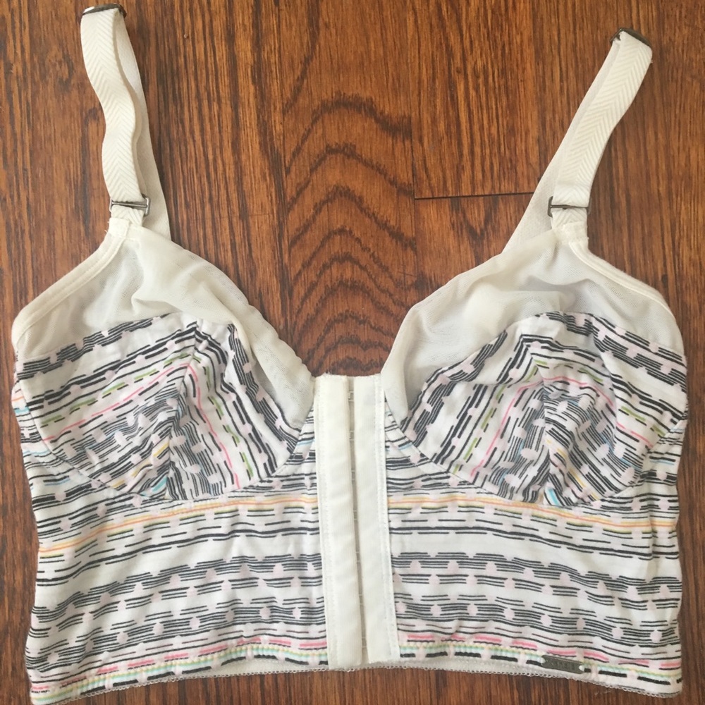 Kensie Bralette. Ivory & Multi-colored.